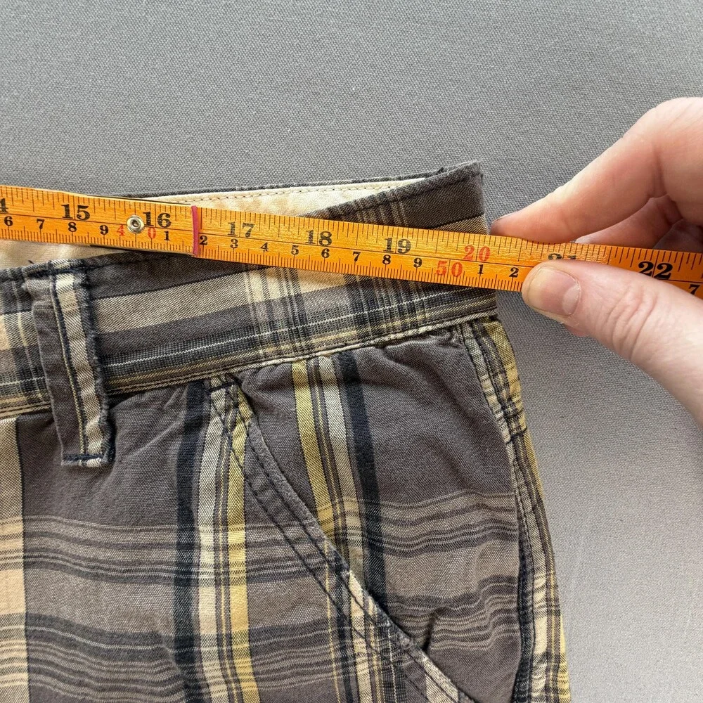 Levis Tab Twills Shorts Mens 40 Brown Plaid Cotton Chino 11 Inseam Casual Summer